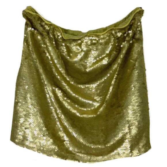 Brand New Anthropologie Gold Sequinned Bandeau Tube Top - Picture 14 of 16